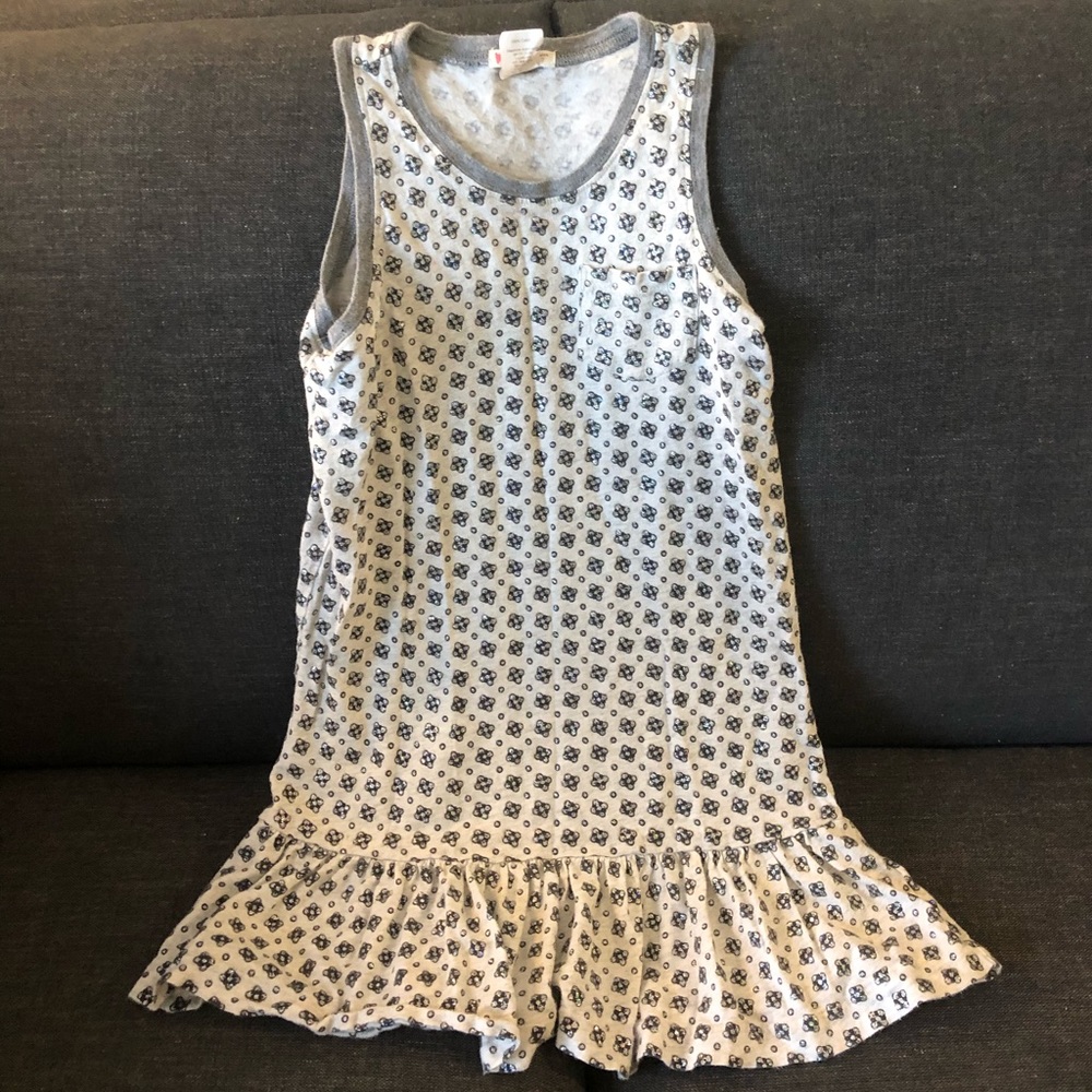 Crewcuts cotton tank grey pattern dress Sz 7